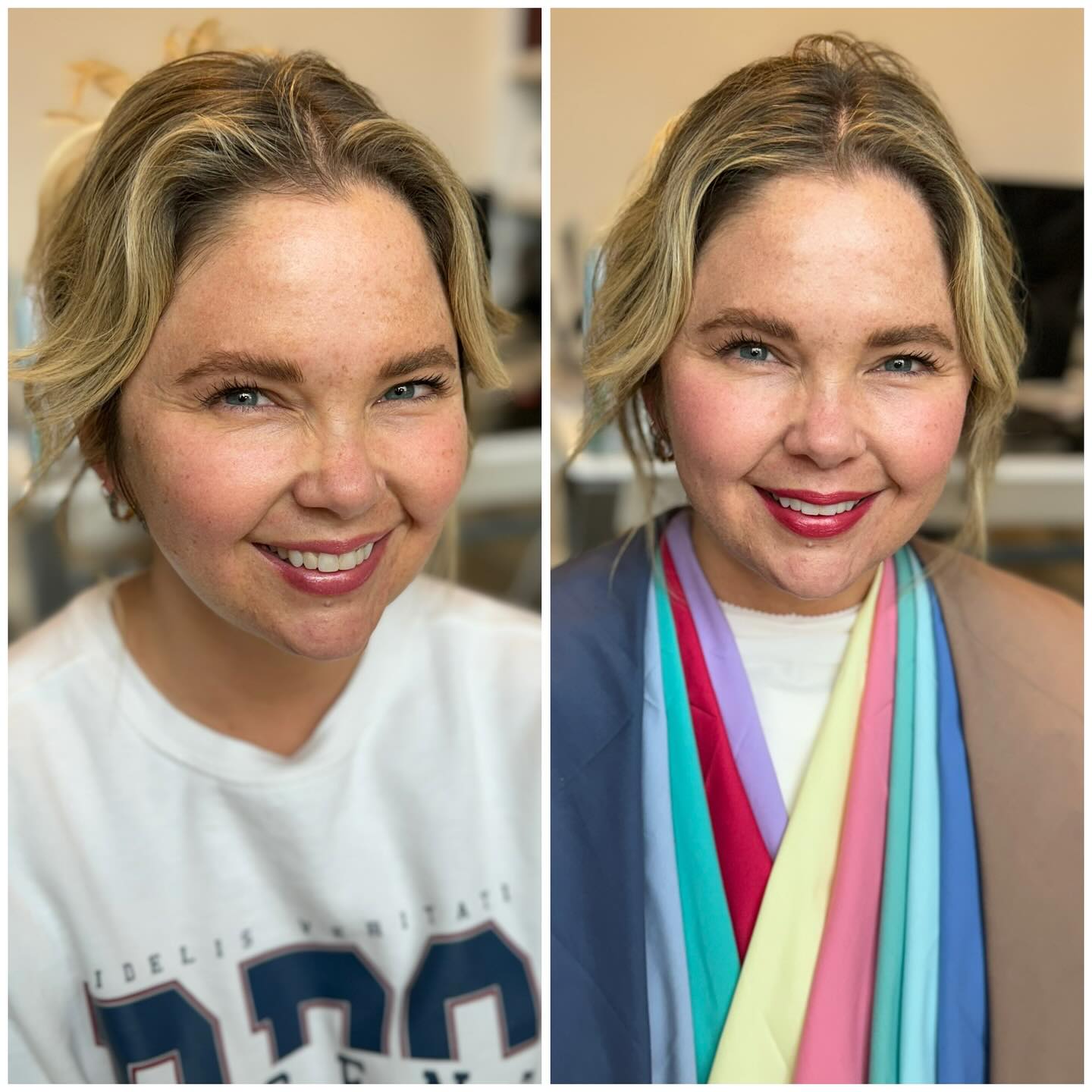 Color analysis before and after