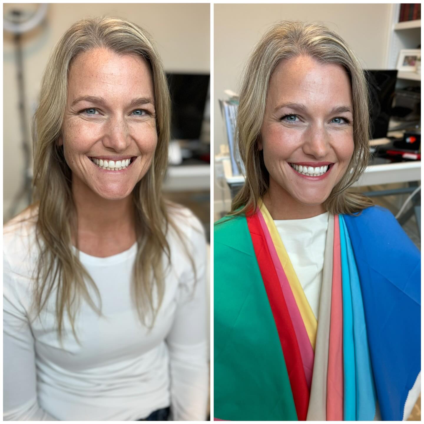 Color analysis before and after